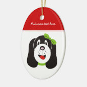 Happy gekke puppy aangepaste ornament (Links)