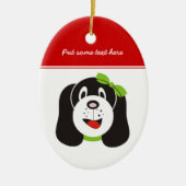 Happy gekke puppy aangepaste ornament (Voorkant)