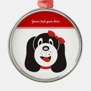 Happy gekke puppy aangepaste ornament