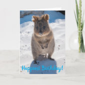 Happy Gelukkig Birthday Quokka Kaart (Voorkant)