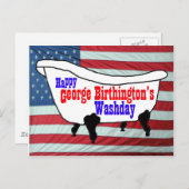 Happy George Birthington's Washday Products Briefkaart (Voorkant / Achterkant)