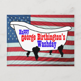 Happy George Birthington's Washday Products Briefkaart