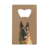 Happy German Shepherd Bottle Opener Creditkaart Flessenopener (Achterkant)