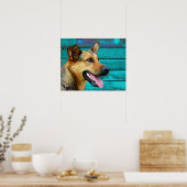 Happy German Shepherd Dog Poster (Keuken)