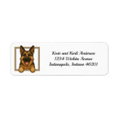 Happy German Shepherd retouradres Etiket (Voorkant)
