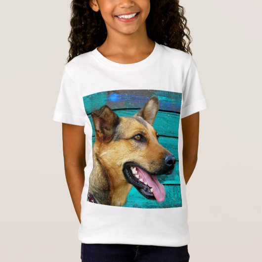 Happy German Shepherd T-shirt (Voorkant)