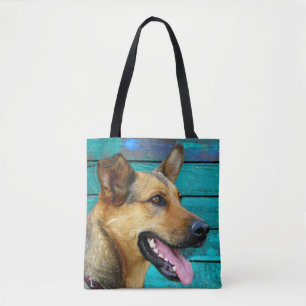 Happy German Shepherd Tote Bag