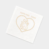 Happy Gesponnen-thday kattenverjaardagsfeestje Folie Servetten (Links)