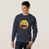 Happy Geweldige Face Dark Sweatshirt (Voorkant volledig)