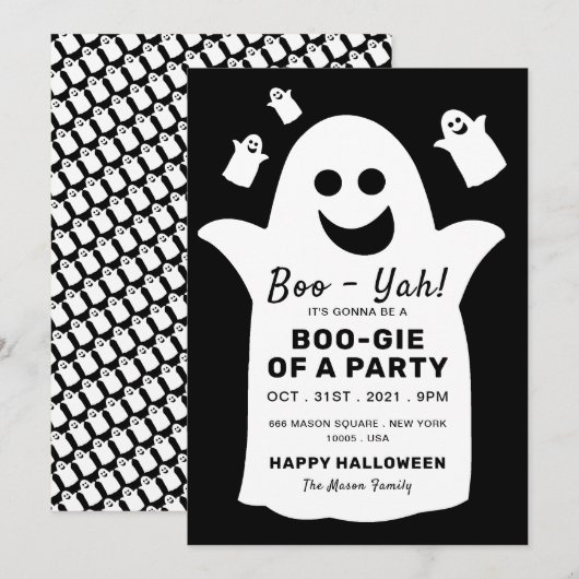 Happy Ghost, Black Halloween Party (Voorkant / Achterkant)