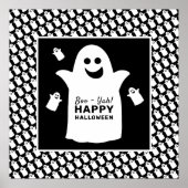 Happy Ghost, Black Halloween Party Poster (Voorkant)