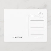 Happy Ghost, Black Halloween Party Uitnodiging (Achterkant)