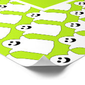 Happy Ghost, Green Halloween Party Poster (Hoek)