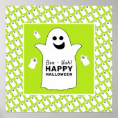 Happy Ghost, Green Halloween Party Poster (Voorkant)