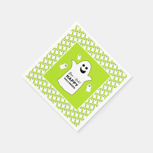 Happy Ghost, Green Halloween Party Servet (Hoek)