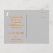 Happy Ghost Halloween Baby shower Nodig Briefkaart (Achterkant)