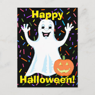Happy Ghost Halloween Briefkaart