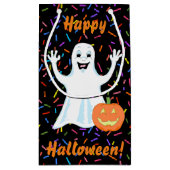 Happy Ghost Halloween Gift Bag Klein Cadeauzakje (Achterkant)