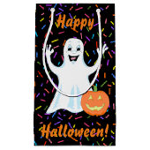 Happy Ghost Halloween Gift Bag Klein Cadeauzakje (Voorkant)