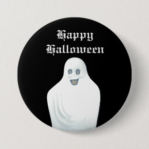 Happy Ghost Halloween Ronde Button 7,6 Cm