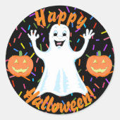 Happy Ghost Halloween Stickers (Voorkant)