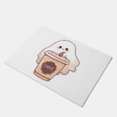 Happy Ghost houdt van koffie Sticker Deurmat (Schuin)
