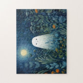Happy Ghost in Moonlit Garden Legpuzzel (Verticaal)