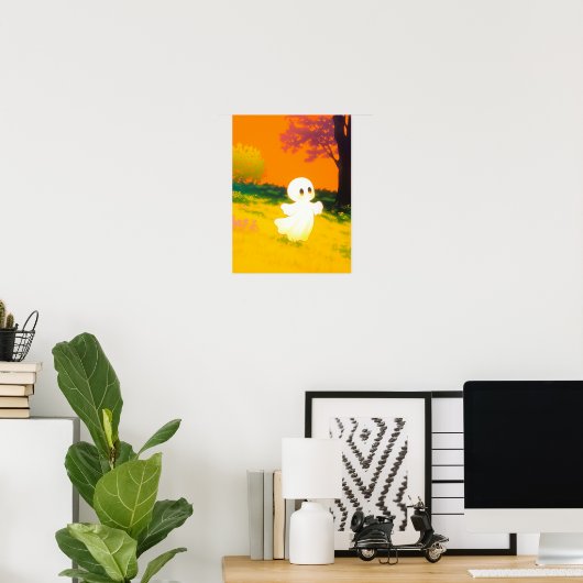 Happy Ghost Poster (Thuiskantoor)