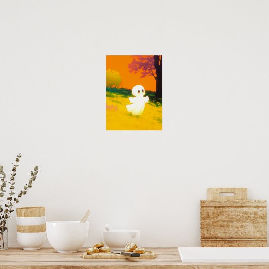 Happy Ghost Poster (Keuken)