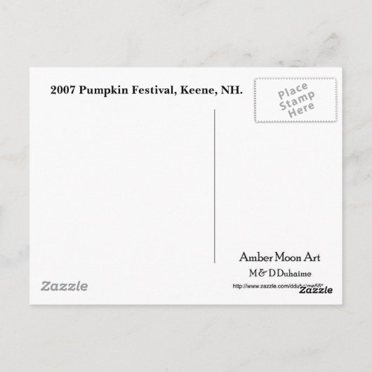 Happy Ghost Pumpkin Briefkaart (Achterkant)