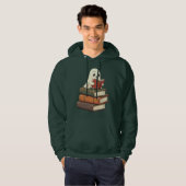 Happy Ghost Reader - Funny Bookworm Hoodie (Voorkant volledig)