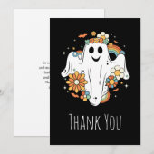 Happy Ghost Retro Hippie Vibe Bedankt (Voorkant / Achterkant)