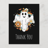 Happy Ghost Retro Hippie Vibe Bedankt Briefkaart (Voorkant)