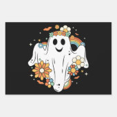 Happy Ghost Retro Hippie Vibe Inpakpapier Vel (Voorkant)