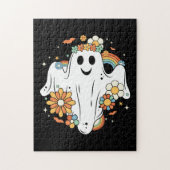 Happy Ghost Retro Hippie Vibe Legpuzzel (Verticaal)
