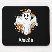Happy Ghost Retro Hippie Vibe Muismat (Voorkant)