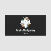 Happy Ghost Retro Hippie Vibe Naamplaatje (Voorkant)