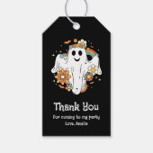 Happy Ghost Retro Hippie Vibe Party Bedankt Cadeaulabel (Voorkant)