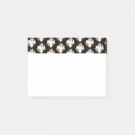 Happy Ghost Retro Hippie Vibe Pattern Post-it® Notes
