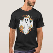 Happy Ghost Retro Hippie Vibe T-shirt (Voorkant)