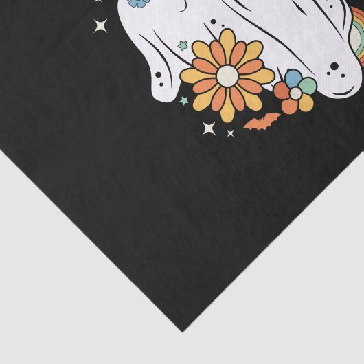 Happy Ghost Retro Hippie Vibe Tissuepapier (Detail)