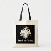 Happy Ghost Retro Hippie Vibe Tote Bag (Voorkant)