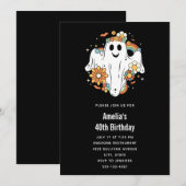 Happy Ghost Retro Hippie Vibe Verjaardag Kaart (Voorkant / Achterkant)