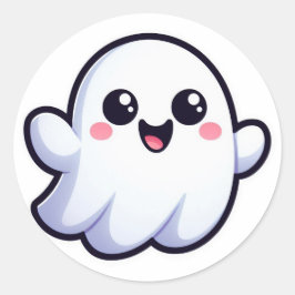 Happy Ghost Ronde Sticker