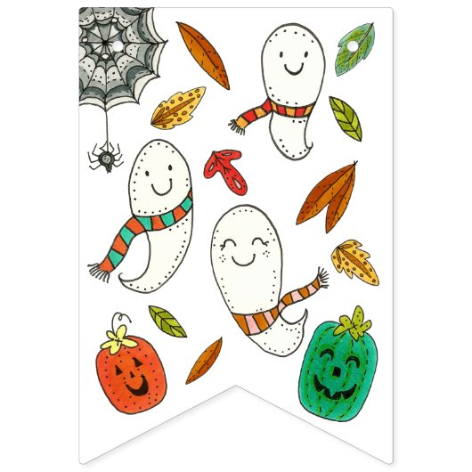 Happy Ghosts Boothday Birthday Vlaggetjes (Eerste vlag)