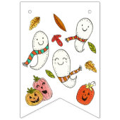 Happy Ghosts Boothday met foto roze verjaardag Vlaggetjes (Eerste vlag)