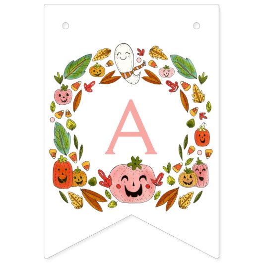 Happy Ghosts Boothday met foto roze verjaardag Vlaggetjes (Derde vlag)