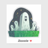 Happy Ghosts van het kerkhof Sticker (Vel)