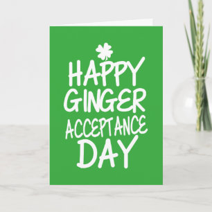 Happy Ginger Acceptance Day Green Kaart