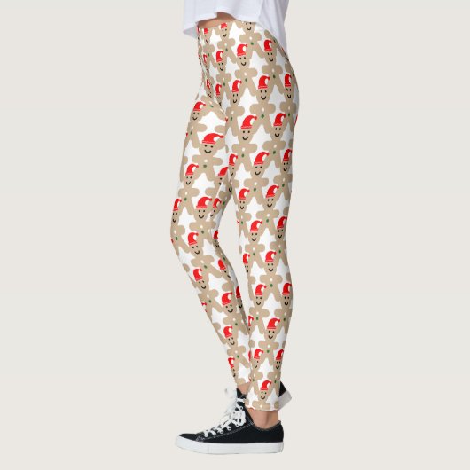 Happy Ginger Bread Man Christmas Leggings (Links)